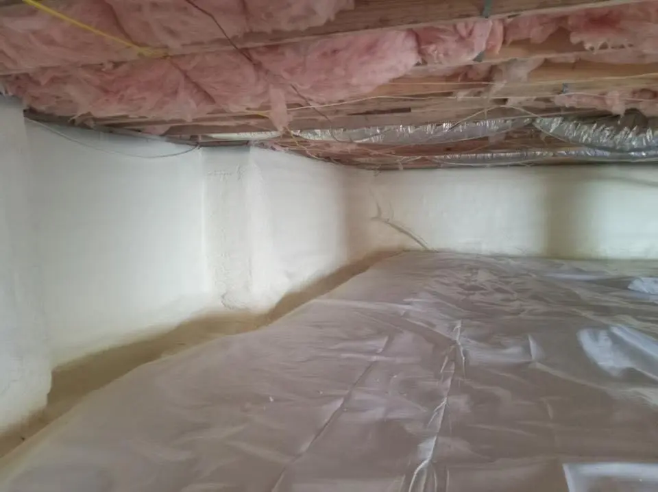 Crawl space encapsulation with closed-cell spray foam for Roof Maintenance in Nassau Bay